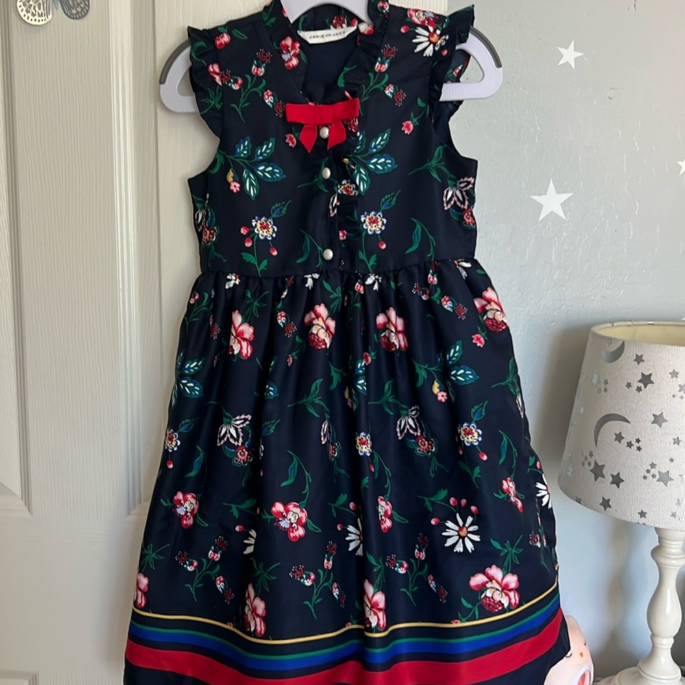 Janie and Jack satin like dress. Worn once